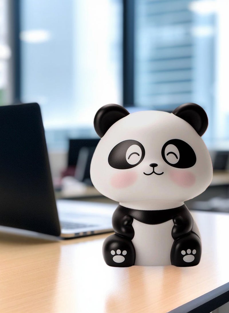 Solar Bobblehead Figures, Panda Car Accessories Welcoming Animal Sculpture Ornament Solar Nodding Panda Figurine Decorative Car Bobblehead for Car Dashboard Home Restaurant - Image 3