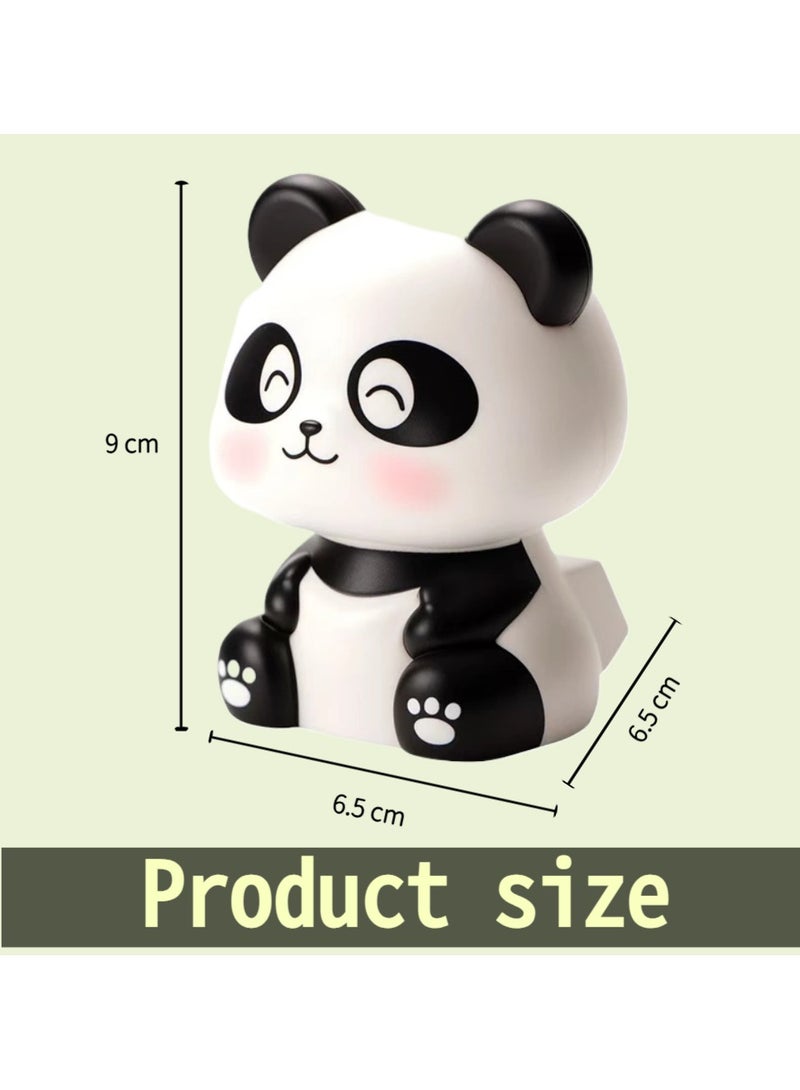 Solar Bobblehead Figures, Panda Car Accessories Welcoming Animal Sculpture Ornament Solar Nodding Panda Figurine Decorative Car Bobblehead for Car Dashboard Home Restaurant - Image 4