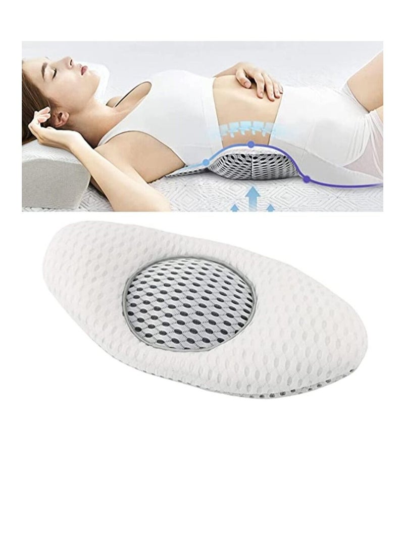 Adjustable Height 3D Lower Back Support Pillow Waist, for Lower Back Pain Relief and Sciatic Nerve Pain, Pregnancy Pillows Waist Support, for Side Sleepers