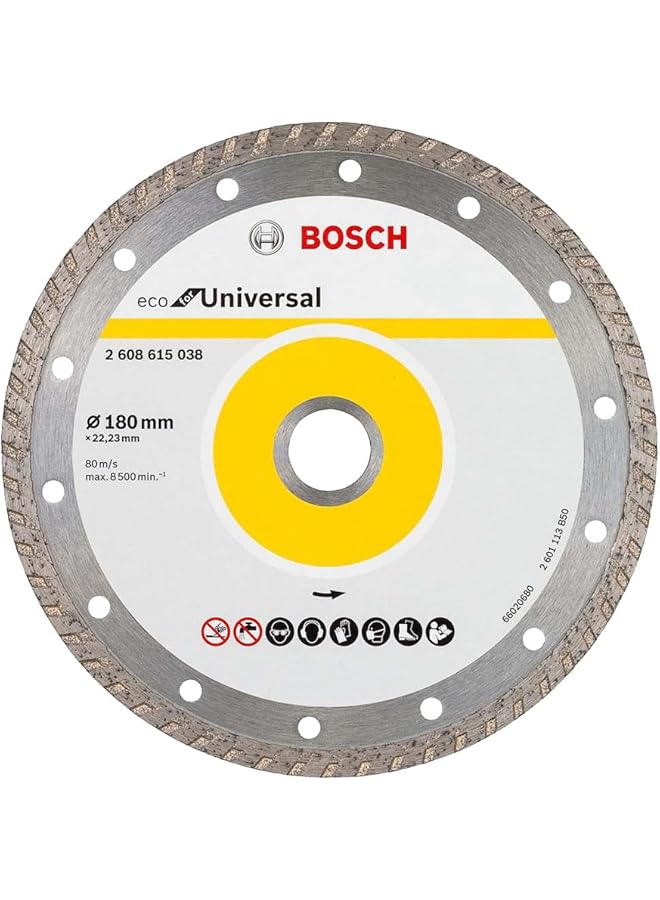 بوش Eco لقرص قطع الماس العالمي للمطاحن ذات الزوايا الصغيرة قطعة واحدة بقطر 180 مم - Image 1