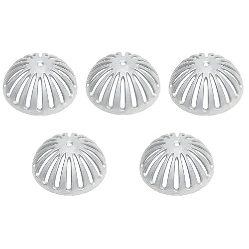 Leyso Heavy Duty Aluminum Drain Covers, Sink Drain Cover, Floor Drain Cover, Dome Strainer Cover for Compartment Sink, Kitchen, Outdoor, Garden, Restaurant 5-1/2" W x 2-1/4"H (5 PCS) - Image 1