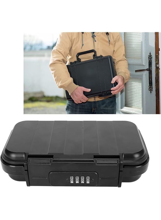 erorex Portable 4 Digit Combination Security Case Waterproof Anti Theft Mini Travel Box With Removable Chain For Passports Keys Cash Jewelry For Home Car Dorm Beach Hotel - Image 4