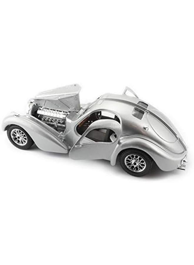 4m Bugatti Atlantic Die Cast Model Car Silver - Image 2