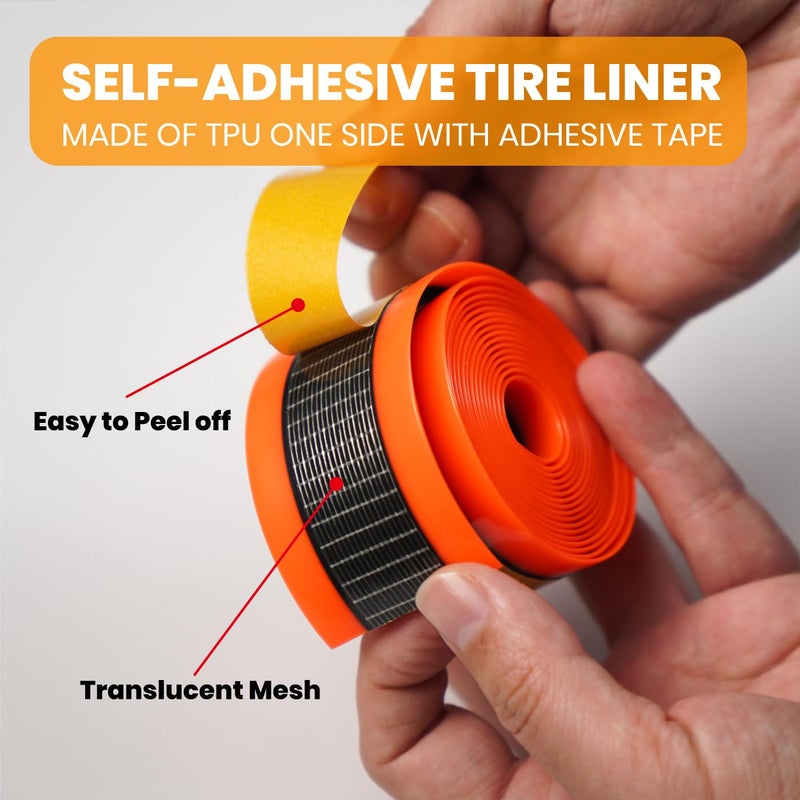 CNCLOL CNC Bike Tire Liners,Mountain Bike Puncture Proof Tire Linerï¼ˆWidth 38mmï¼‰,Bicycle Inner Tube Flat Protector-Self Adhesive Compatible with 16/20/24/26/27.5/29 x 1.95-2.125 Tires. - Image 2