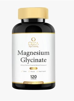 Oliza Natural Magnesium Glycinate 120 Capsules | Supports Bone, Muscle and Heart Health  - Image 1