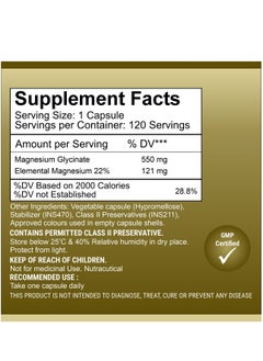 Oliza Natural Magnesium Glycinate 120 Capsules | Supports Bone, Muscle and Heart Health  - Image 2