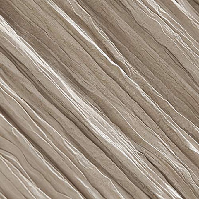 No. 918 Odelia Distressed Velvet Semi-Sheer Tab Top Curtain Panel, 50" x 84", Stone - Image 3
