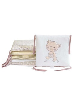 DUNISO 6 Pieces of Baby crib protective pads,universal pure cotton rectangular surround pads, children's bed surround, soft, breathable and anti collision, 30cm * 30cm  - Image 5