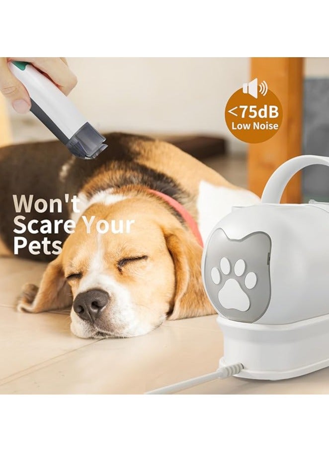 عام عدة تنظيف للشعر الأليف متعددة الاستخدامات 7 في 1، مجموعة مكنسة كهربائية للقطط والكلاب، مجموعة العناية بالقطط والكلاب براون وحلاقة. - Image 3