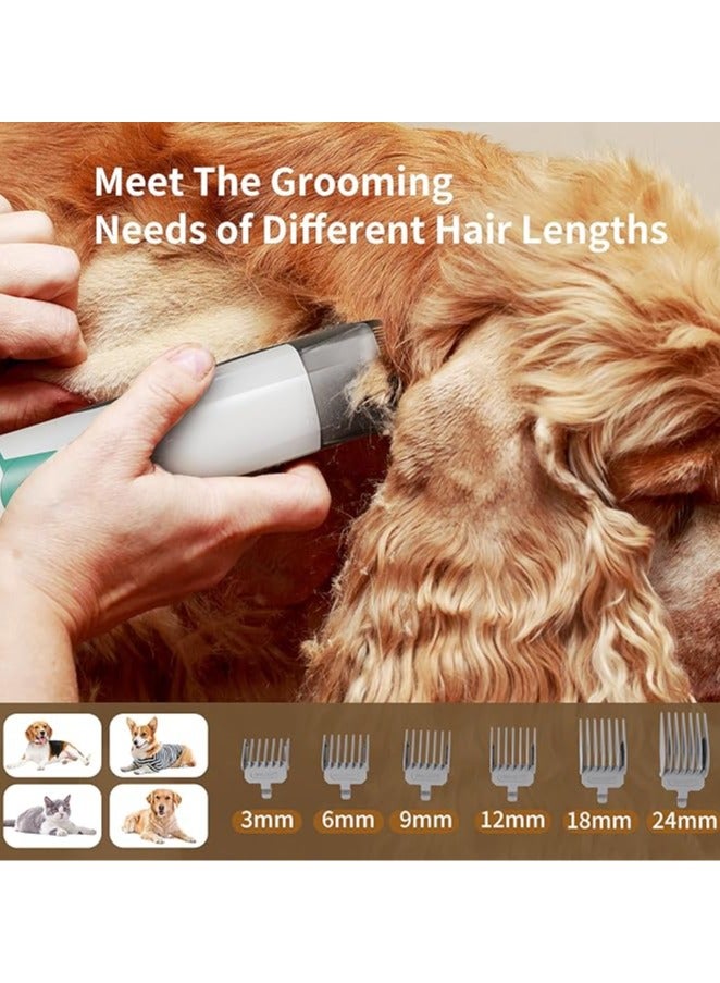 عام عدة تنظيف للشعر الأليف متعددة الاستخدامات 7 في 1، مجموعة مكنسة كهربائية للقطط والكلاب، مجموعة العناية بالقطط والكلاب براون وحلاقة. - Image 4