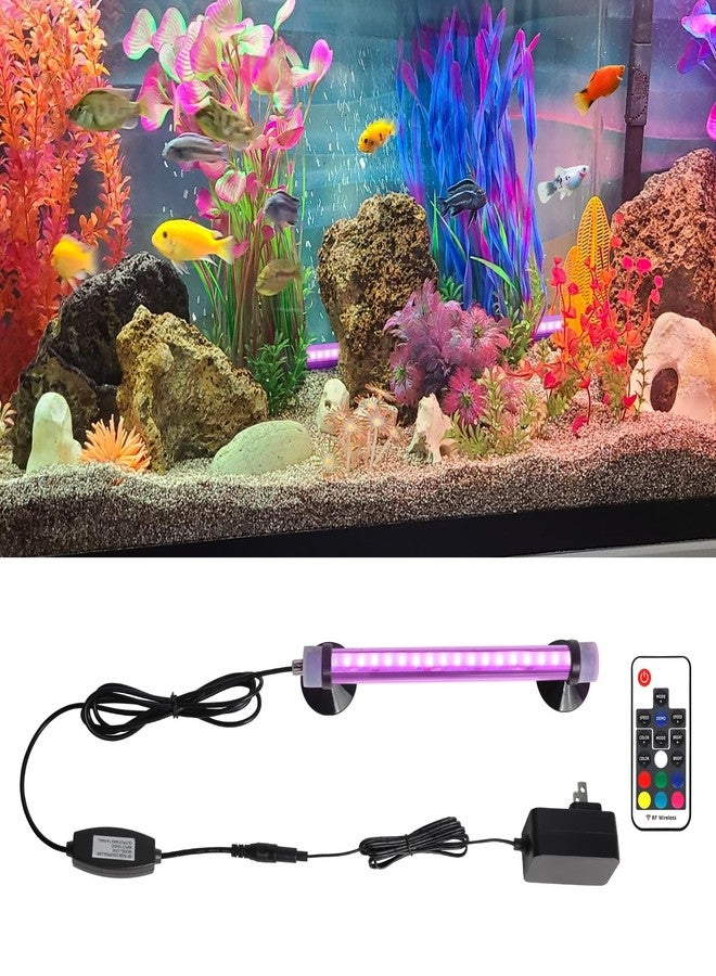 SZMiNiLED Submersible Aquarium Light for Fish Tank: Full Spectrum Underwater Fish Tank Light with Dimming 8 Colors - COB LED Aquarium Lights with Remote and Suction for 7.8 Inch Saltwater Freshwater Tanks - Image 1