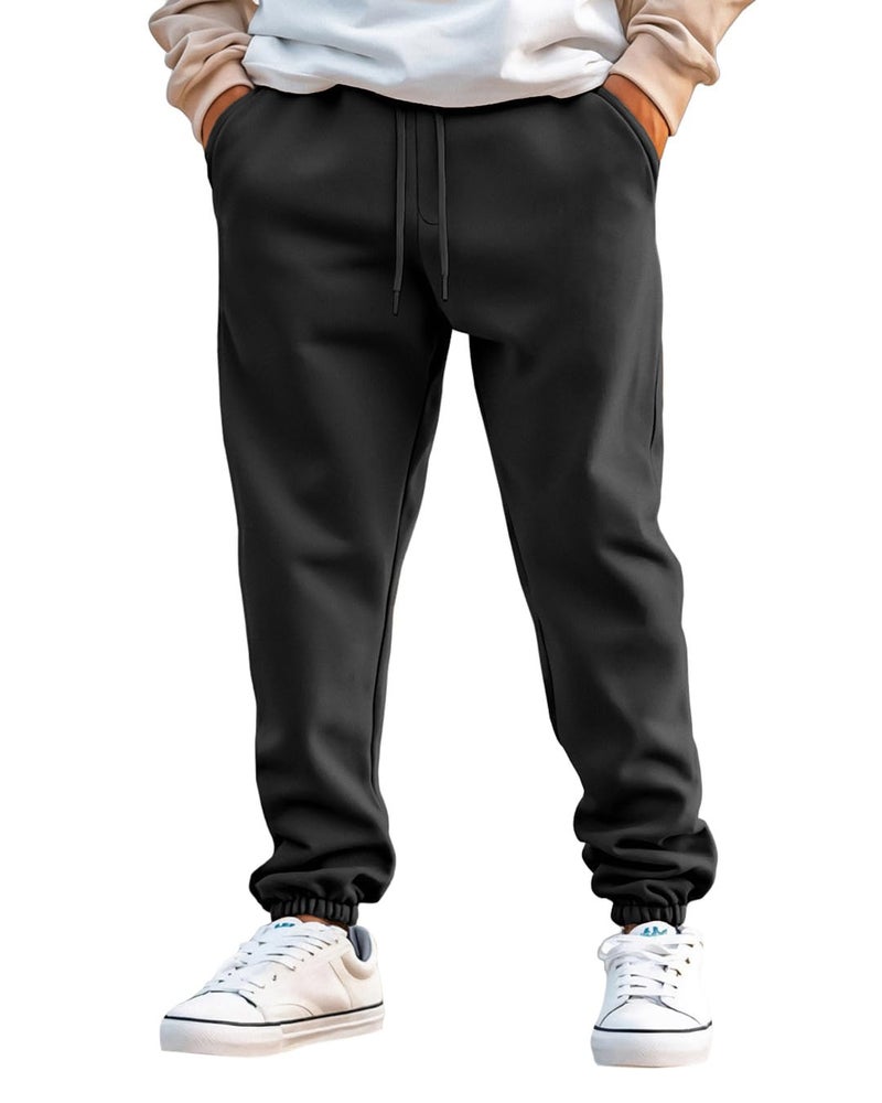 Bewakoof Air 1.0 Men's Solid Oversized Fit Polycotton Joggers_624660_Black_L, Mid Rise - Image 1