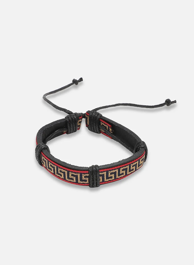 SOHI Trendy Casual Pu Leather Designer Artificial Bracelet Jewellery
