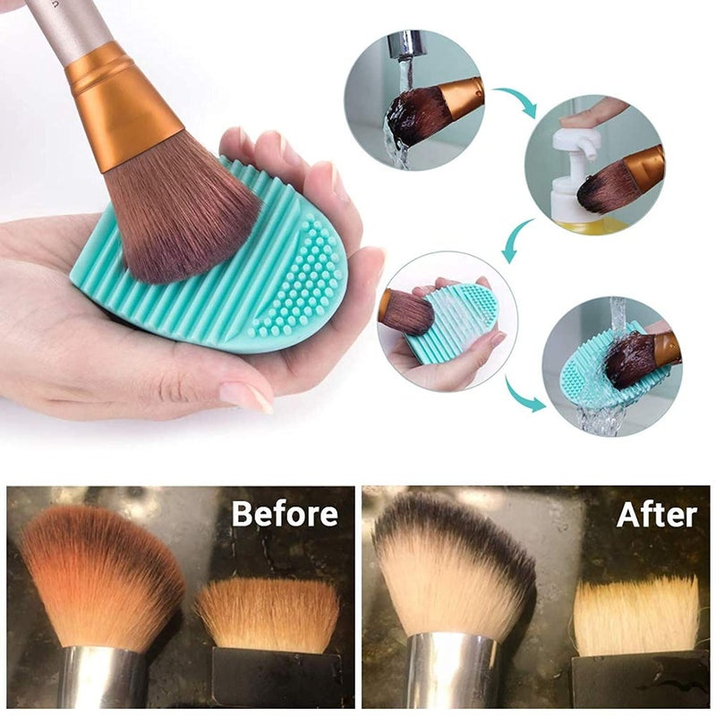 KitchenFest KitchenFest Makeup Brushes Cleaning Mat Silicone Finger Gloves Pad Cosmetic Brush Scrubber Cleaner Random Color S 3 - Image 4