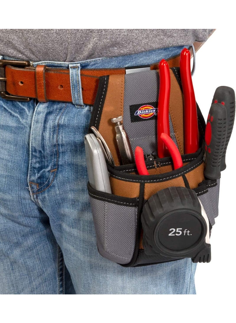 Dickies Dickies 4Pocket Rigid Tool Pouch with Tape Clip Universalfit Steel Clip for Tool Belt Tunnel Loop  - Image 4