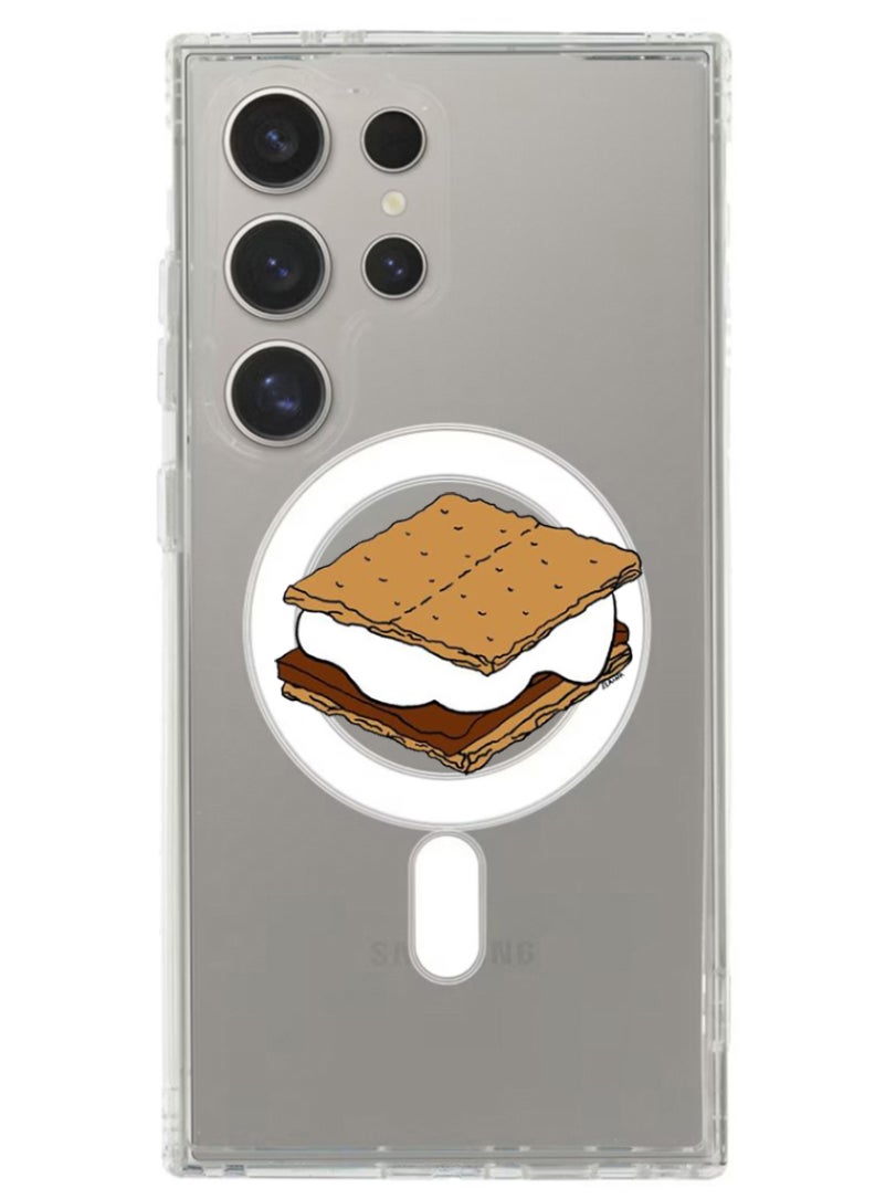 Theodor - Magnetic Case for Samsung Galaxy S24 Ultra 6.8-inch Compatible with MagSafe Wireless Charging, Shockproof Phone Bumper Cover Ice Cream - Image 1