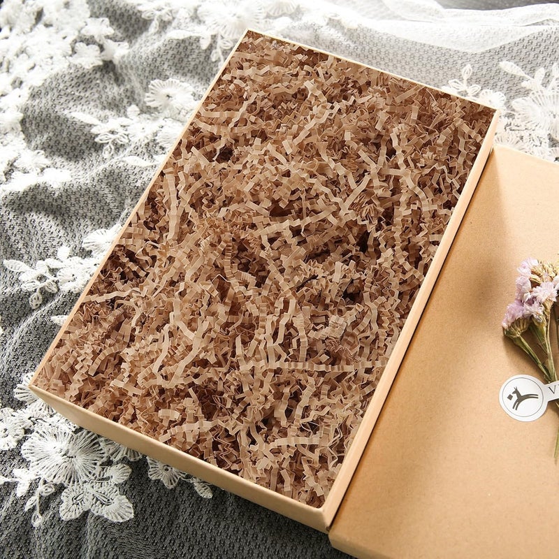 GALPADA Crinkle Cut Paper Shred Filler 1kg Kraft Raffia Paper Shreds Basket Box Packaging Stuffing for Decoration and Party Supplies - Image 4