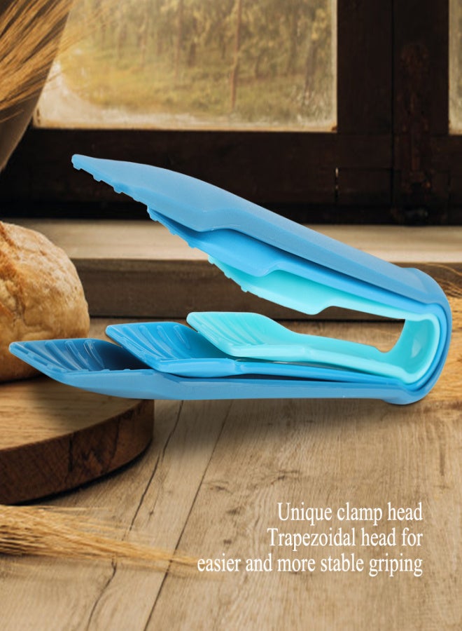 3 PCS Multifunctional Plastic Bread Tongs Food Clamps for Home Bakery (Green) - Image 2