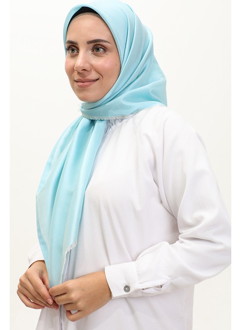 Sefa Merve Plain Scarf 1266-59 Turquoise  - Image 1