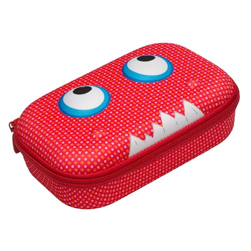 ZIPIT Beast Pencil Box for Kids, Large Capacity Cute Pencil Case for School, Stationery Organizer Box, Red - Image 1