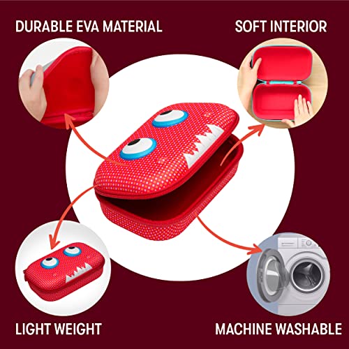 ZIPIT Beast Pencil Box for Kids, Large Capacity Cute Pencil Case for School, Stationery Organizer Box, Red - Image 3