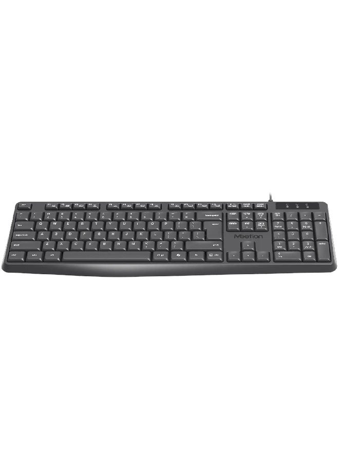 Meetion Full-Size Silent Wired Keyboard and Mouse Combo C235 - Black - Image 4