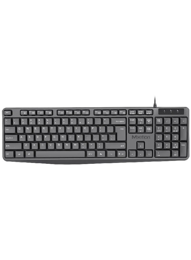 Meetion Full-Size Silent Wired Keyboard and Mouse Combo C235 - Black - Image 3