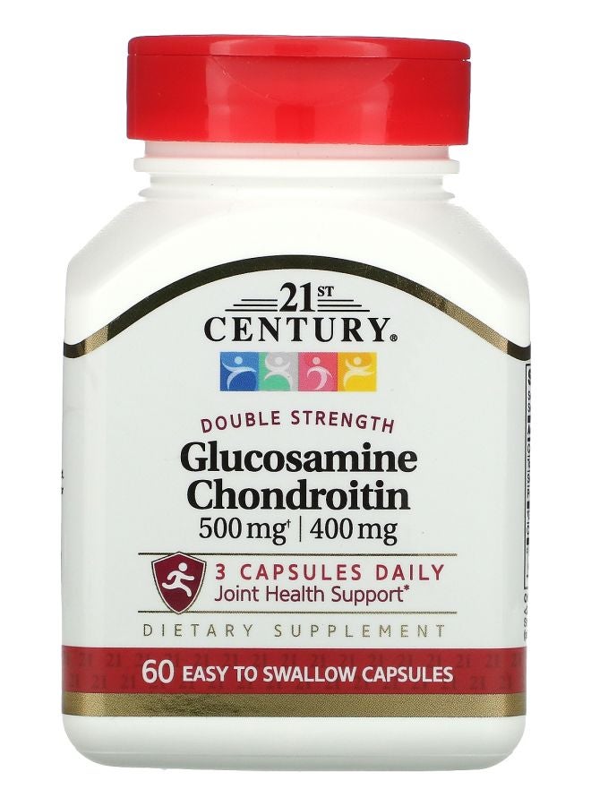 Glucosamine / Chondroitin Double Strength 1500 mg / 1200 mg 60 Easy to Swallow Capsules (500 mg / 400 mg per Capsule)