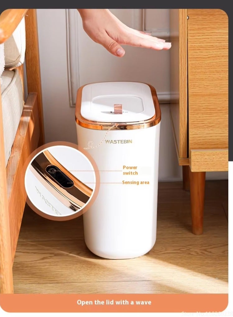 DubaiGallery Automatic Sensor Trash Can Narrow Bathroom Kitchen Smart Trash Can Household Trash Can Garbage Can 12L - Image 3