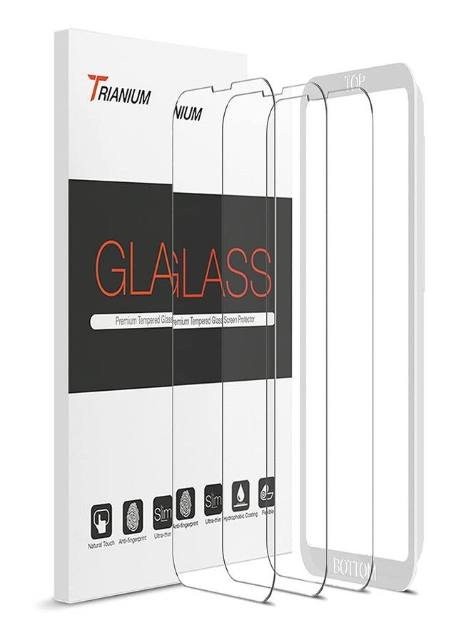Trianium Tempered Glass Screen Protector Compatible for iPhone 13 Pro Max (2021), 3 Pack HD Glass 9H Film (w/Alignment Case Tool included) - Image 1