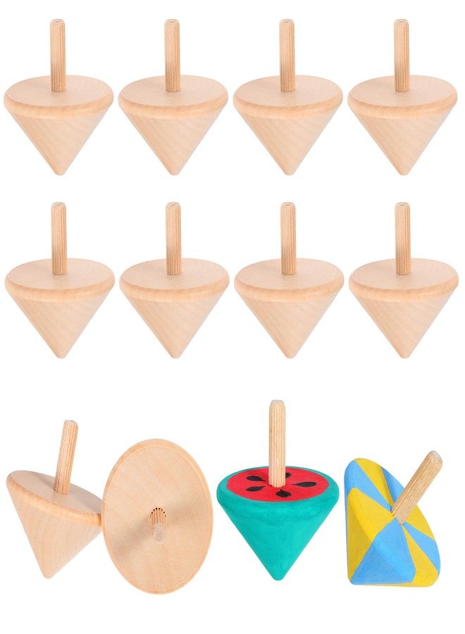 Garneck 24 pcs Wooden Gyro Toy Set DIY Hand-Painted Spin Tops for Kids Rotated Party Favors Craft Decor Novelty Spinning Toys for Boys and Girls - Image 1