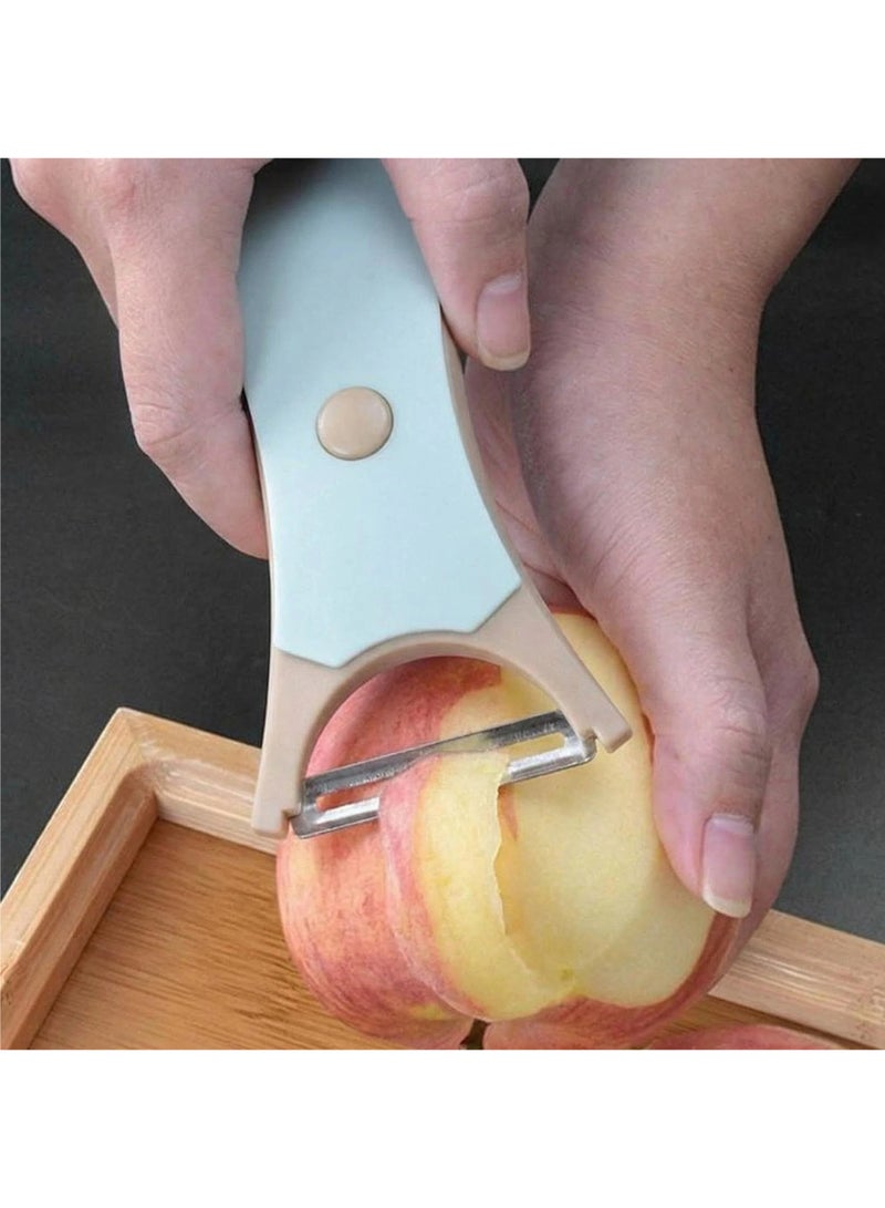 AVACraft Vegetable Peeler,2-in-1 Rotating Peeler with Straight and Serrated Stainless Steel Blades - Image 4