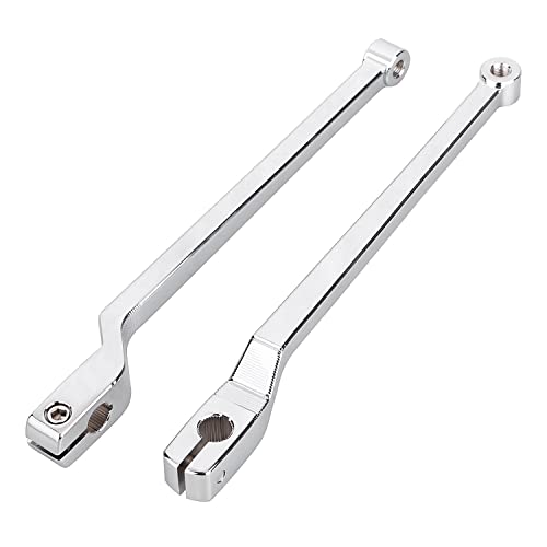 XMMT Chrome 9.84" Extended Shifter Lever Heel Toe Shift Levers Set Compatible with Harley 1986-later FL Softail, 1988-later Touring FLH/FLT and '08-Later Trike Models - Image 3