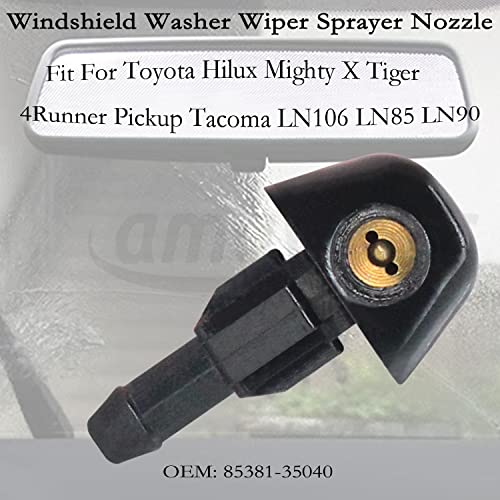 Amavoler 2 Pcs Windshield Washer Nozzle Wiper Spray Fit For Toyota 4Runner 8795Celica 8789 Hilux LN85 LN90 LN106 LN165 8805Pickup 8794Supra 8688Tacoma 8895 etc OEM 8538135040 - Image 5