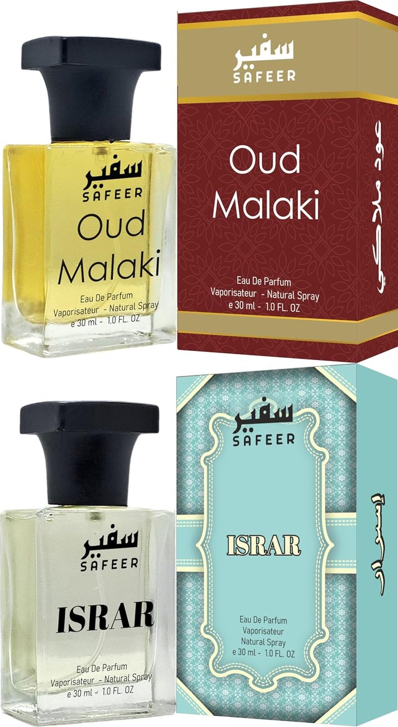 Safeer Safeer Perfume Oud Malaki Israr 30 ml Each Eau de Parfum Pack of 2  - Image 1