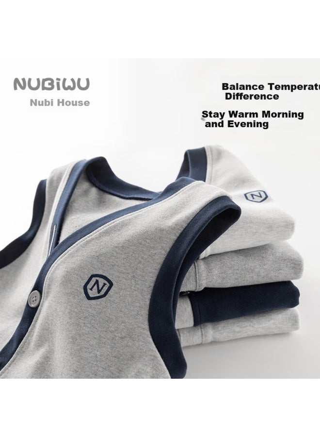 Nubiwu Children's Vest, Boys' Spring Outer Wear, Big Kids' Spring Waistcoat, Preppy Style, Stylish British-style Sleeveless Jacket For Boys - Image 1