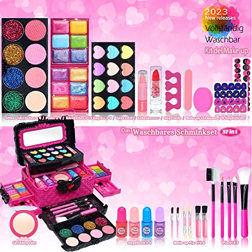 ROKKES Kids Makeup Sets for Girls  Girls Makeup kit Age 46 Play Make Up KitMaquillaje para NiasToys for Little GirlPrincess Toddler Kid Stuff Ages312 Year Old Girl Birthday Gifts - Image 5