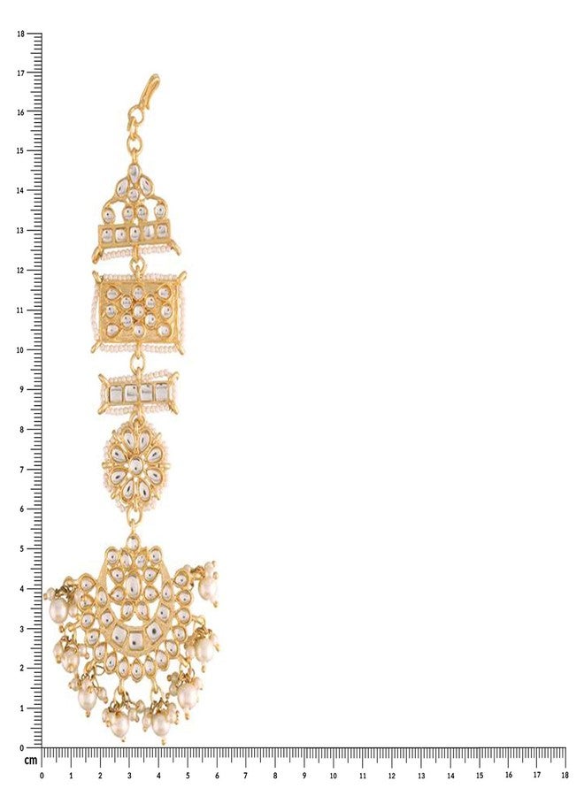 Peora Indian Traditional Jewellery Gold Plated Chandbali Moon Shape Earrings for Women - Image 5