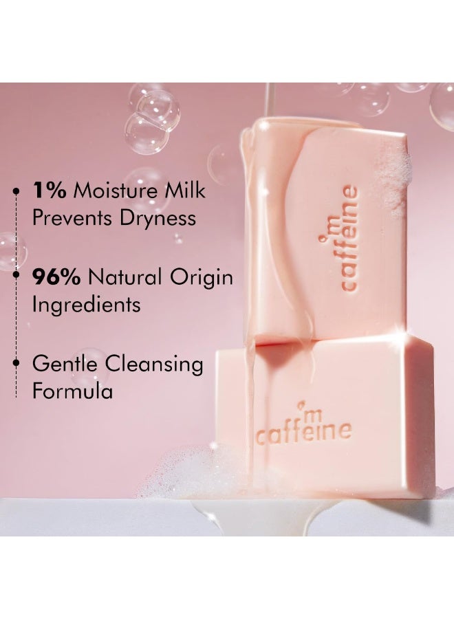 إم كافيين صابون إم كافيين لتفتيح البشرة وإزالة الاسمرار - 1% حمض كوجيك وغلوتاثيون - عبوة من 3 قطع (100 غرام) | نياسيناميد، حمض الجليكوليك - يُقلل من البقع الداكنة | صابونة معطرة برائحة الجوافة اللاذعة | صابون استحمام مرطب للنساء والرجال - Image 5