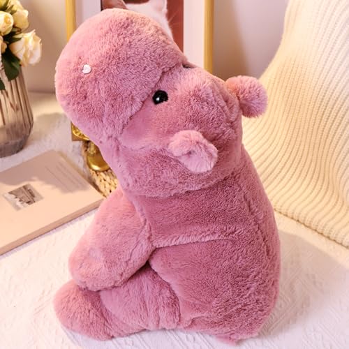 Leahaoe Weighted Stuffed Animals 177 22lbs Soft Pink Hippo Stuffed Animal Small Cuddly Weighted Hippo Plush for Comfort - Image 5