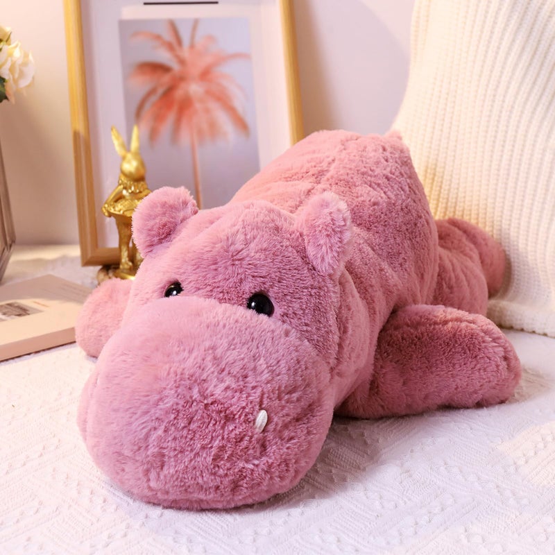 Leahaoe Weighted Stuffed Animals 177 22lbs Soft Pink Hippo Stuffed Animal Small Cuddly Weighted Hippo Plush for Comfort - Image 3