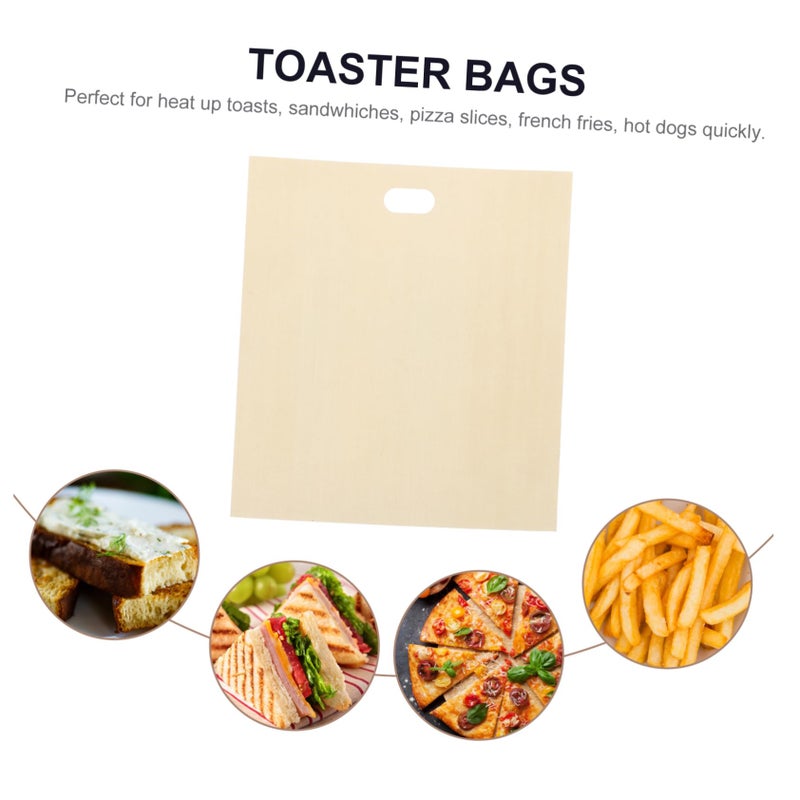 Reusable Toaster Bags 5 Pack Non Stick Sandwich Sleeves Microwave Safe Easy Clean - Image 3