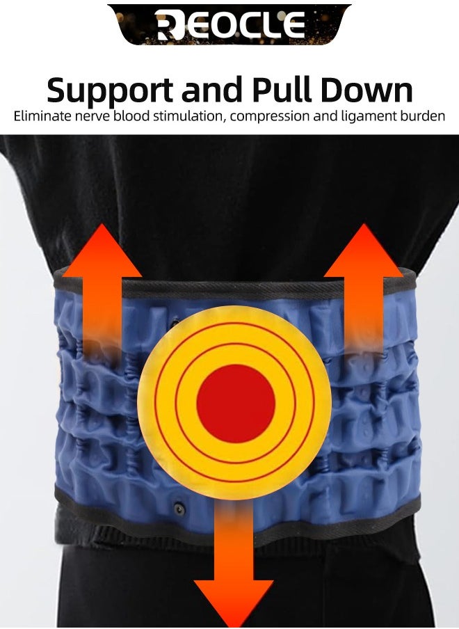 REOCLE Inflatable Waistband Decompression Back Belt Back Support Belt Back Brace Lumbar Decompression Belt for Lower Lumbar Pain Relief for Men and Women  - Image 5