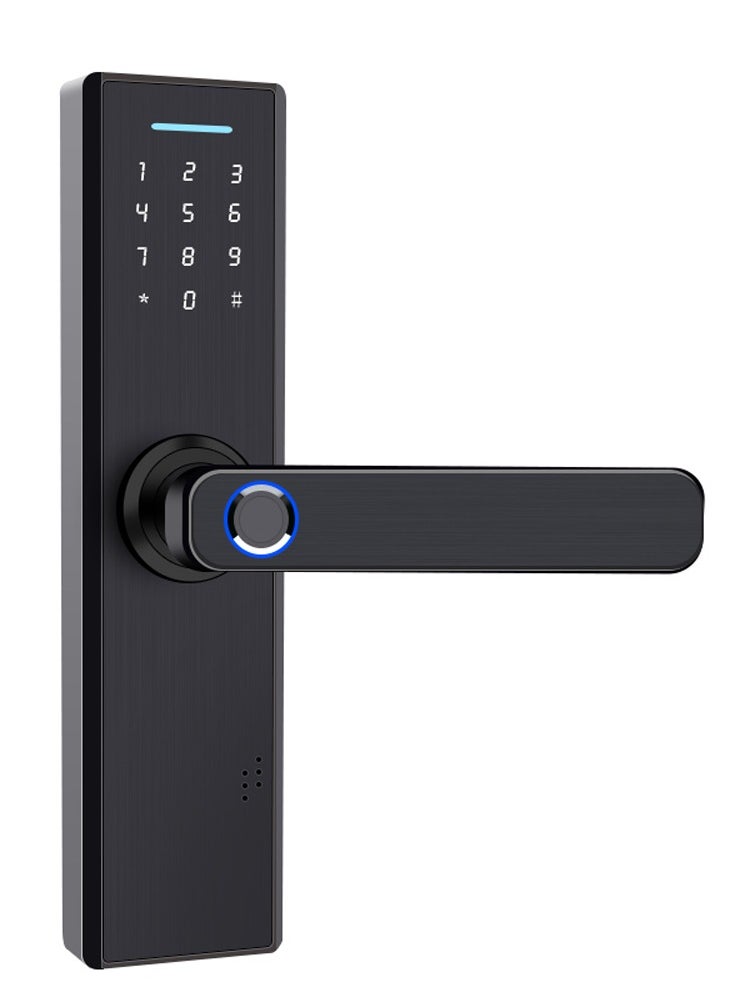 Generic - Electronic Smart Lock, WIFI App, fingerprint ,M1 card , Pass word or key 5-in-1 to unlock, Intelligent Biometric Fingerprint Aluminium Alloy Door Locks (Suitable for door thickness 3.5-4.5cm) - Image 1