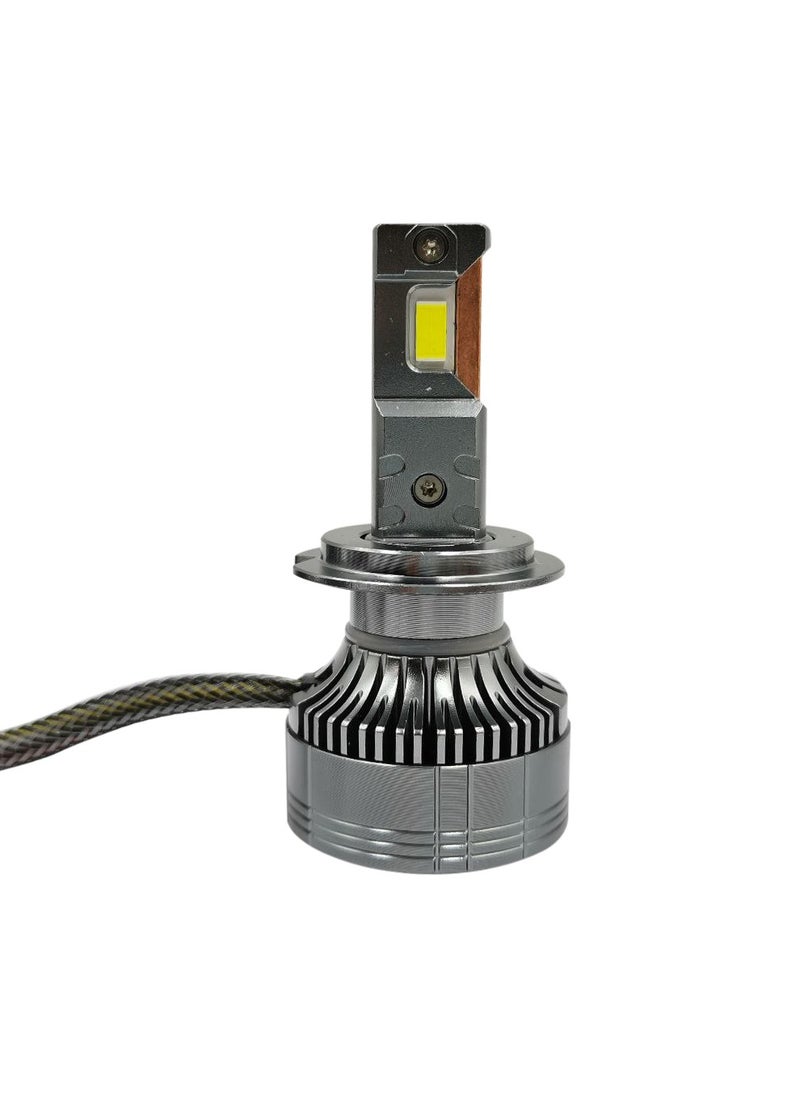 100Miles 100 Miles Car LED Headlight H7 55W 12000LM 6500K with Cooling Fan  - Image 3