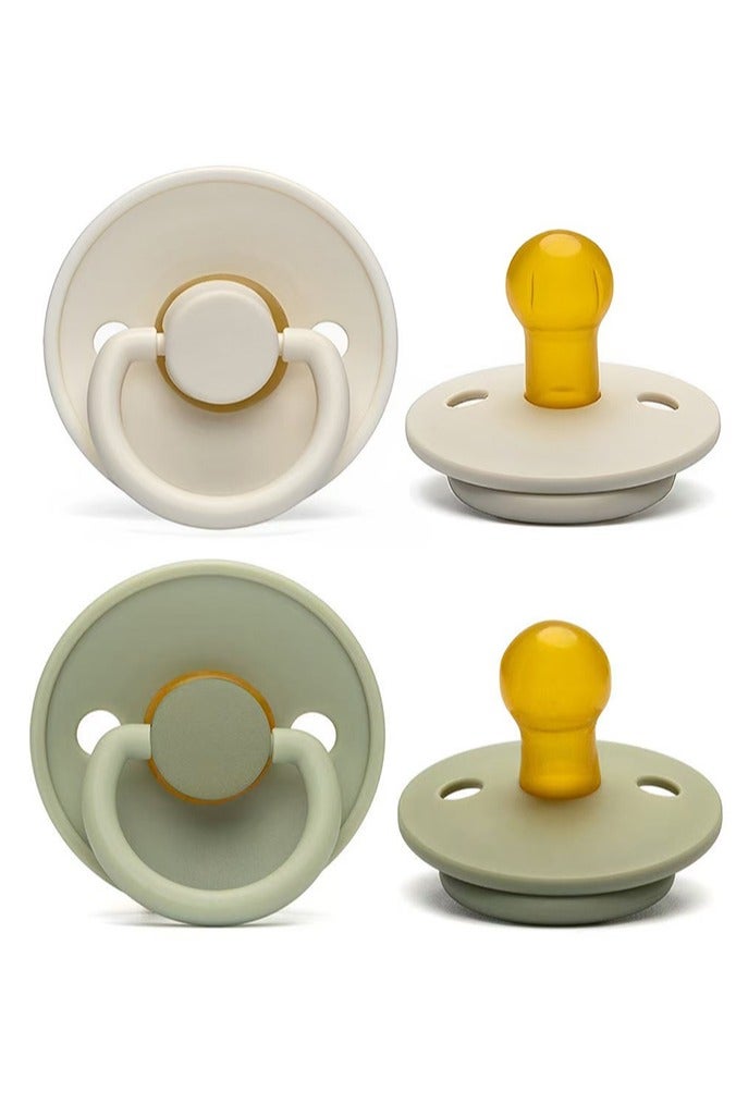 BPA-Free Natural Rubber Baby Pacifier  ( 3-12 Months) 2-Pack - Image 1