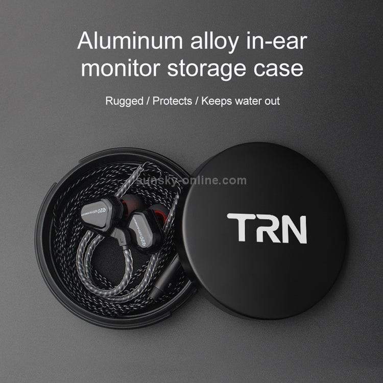 TRN Portable Shockproof Box Earphones Metal Storage Box