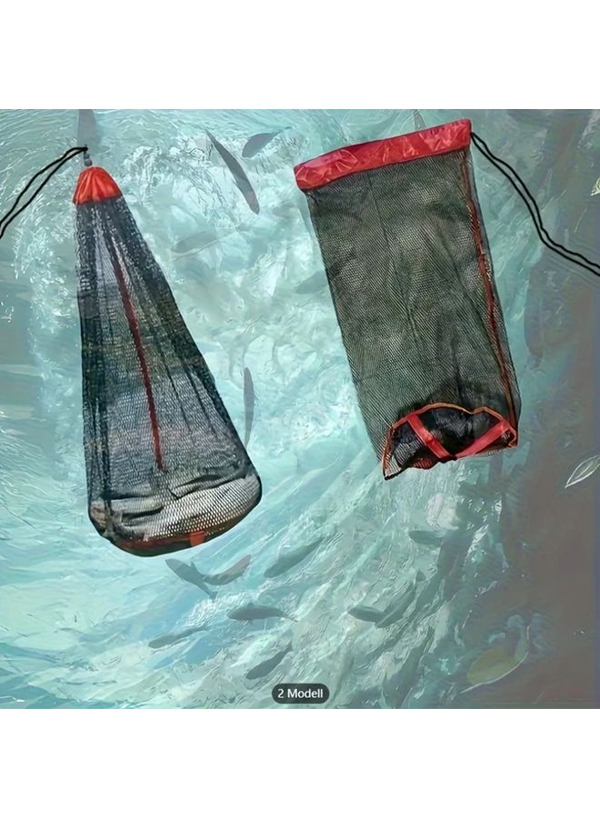 حاملة الأسماك المحمولة خفيفة الوزن متينة شبكة مهواة سهلة النقل أسود - Image 1