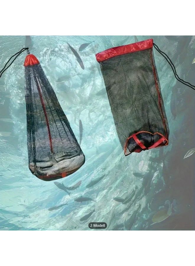 حاملة الأسماك المحمولة خفيفة الوزن متينة شبكة مهواة سهلة النقل أسود - Image 2