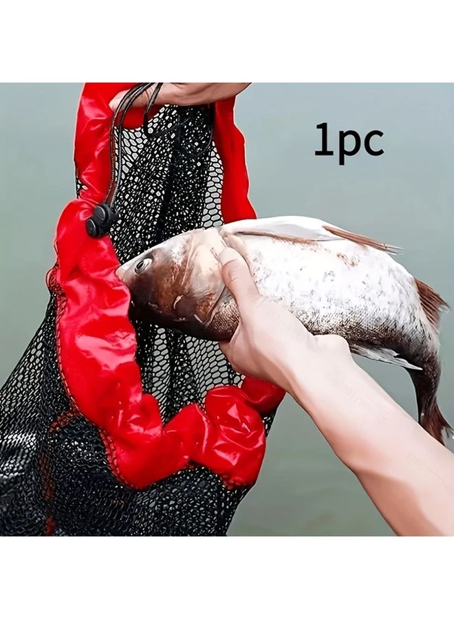 حاملة الأسماك المحمولة خفيفة الوزن متينة شبكة مهواة سهلة النقل أسود - Image 3